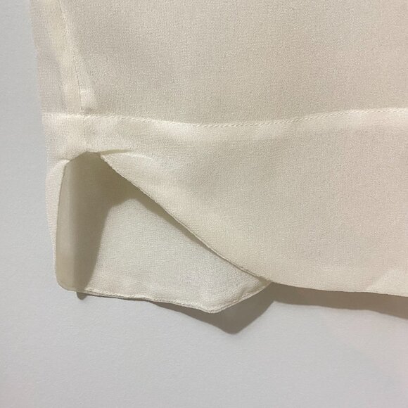 NWOT Zara Sheer Ivory White Tank Top Blouse with Open Work Bead Embroidery Boho - Picture 6 of 12